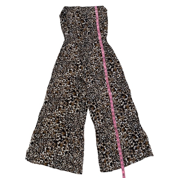 BLUE LIFE Reverse Leopard Print Bell Jumper Sleeveless Strapless Jumpsuit XS - Picture 11 of 13